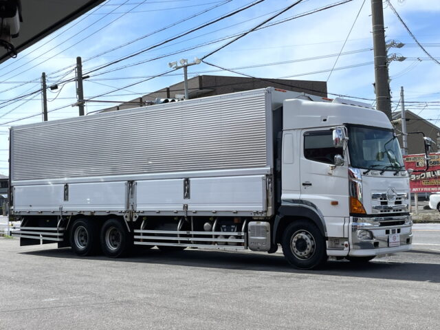 日野　プロフィア　ハイルーフ　ウィング　リア門口ステンレス　木床　内高247㎝