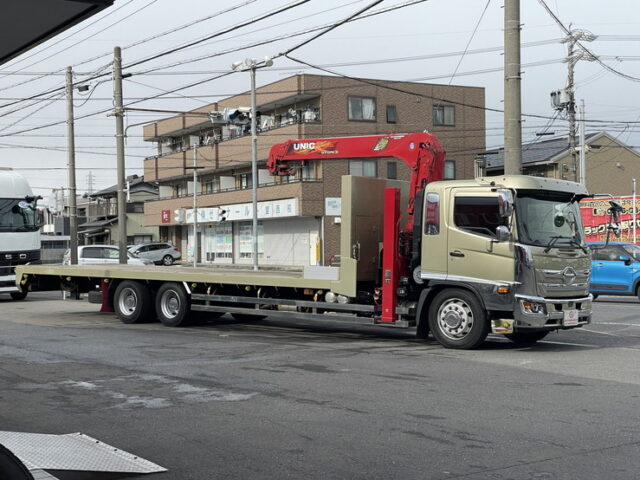 日野　17レンジャー　増トン　ハイジャッキセルフ　4段クレーン　ウィンチ付