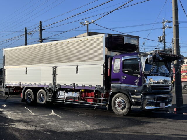 いすゞ：ギガ：冷凍ウィング：造りボディ：ステンレス多数：エアサス：1M10アオリ