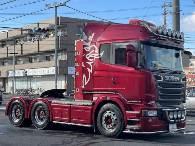 スカニア：R580：トレーラーヘッド：ダブル：V8：煙突マフラー：架装多数