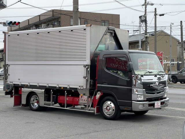 ブルーテックキャンター　ワイドロング　ウィング　架装多数　リア門口ステンレス