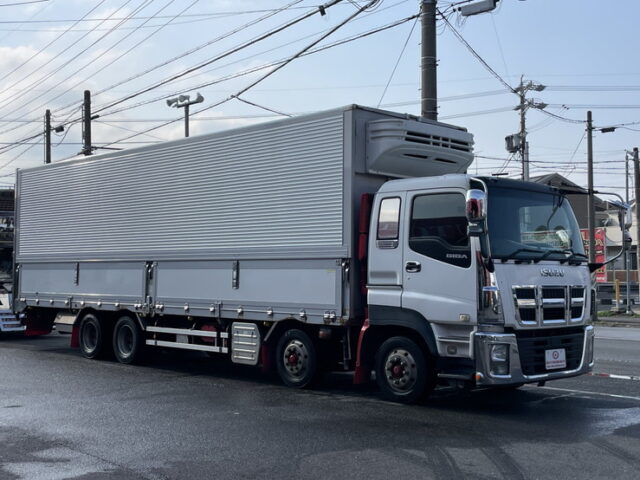 いすゞ：ギガ：冷凍ウィング：菱重製直結冷凍機：ジョロダーレール4列：アルミシマ床