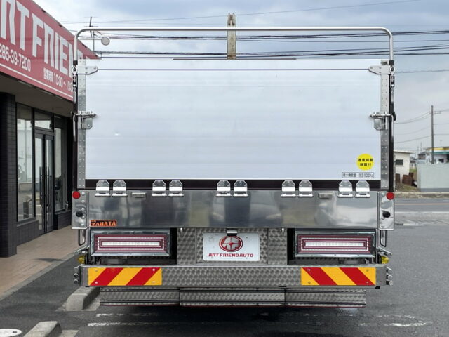 日野：プロフィア：アルミブロック平ボディ：7MT：ステンレス架装多数：メッキパーツ多数：アルミホイール　