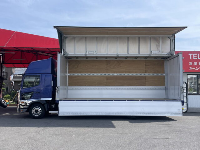 日野：17レンジャー：ハイルーフ：ウィング：6200ワイド：エアサス：格納ゲート