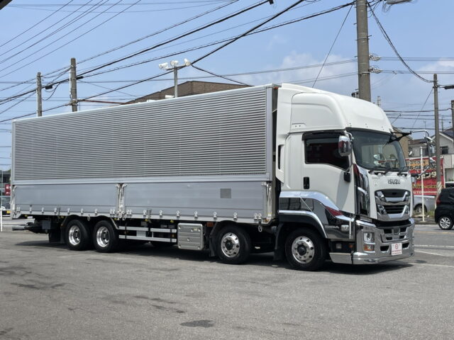 いすゞ：ギガ：ハイルーフ：ウィング：木床：格納パワーゲート：アルミホイール