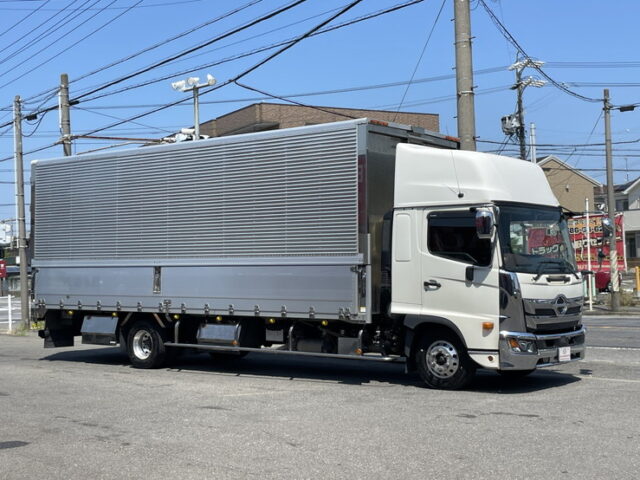 日野：17レンジャー：ハイルーフ：ウィング：7200ワイド：ステンレス多数：エアサス