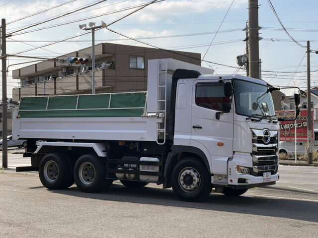 日野：17プロフィア：ダンプ：53×22：自重計：リアゲートエアーロック