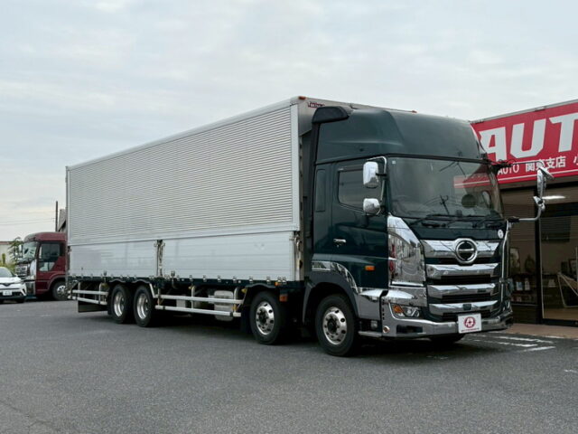 日野：17プロフィア：ハイルーフ：ウィング：アルミホイール：リア門口ステンレス