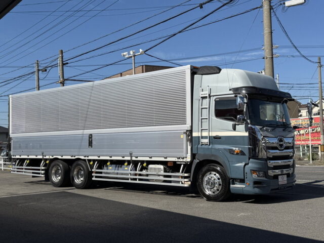 日野：17プロフィア：ハイルーフ：ウィング：リア門口ステンレス