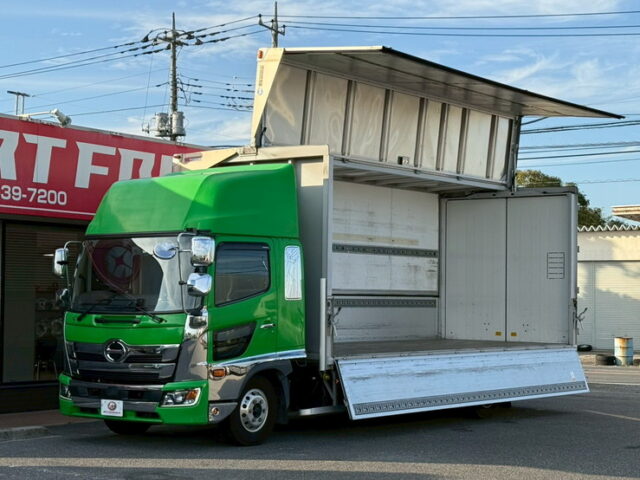 日野：17レンジャー：ハイルーフ：ウィング：6200ワイド：格納ゲート：エアサス