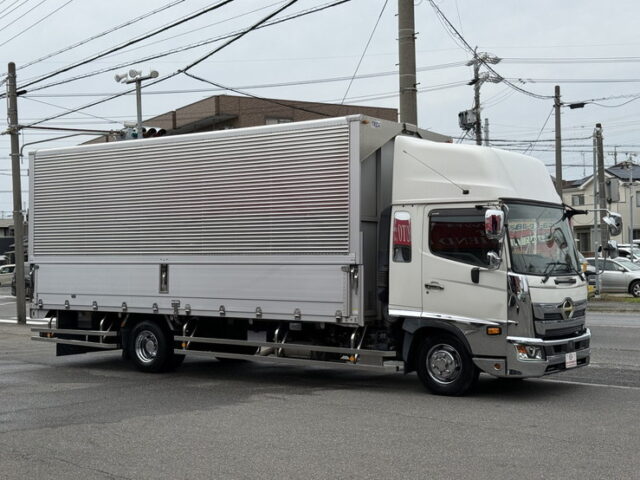 日野：17レンジャー：ハイルーフ：ウィング：6200ワイド：リア門口ステンレス