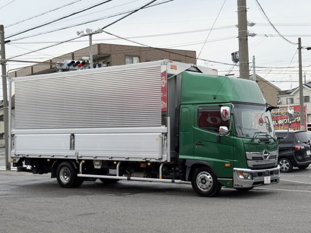 日野：17レンジャー：ハイルーフ：ウィング：6200ワイド：エアサス：跳上ゲート