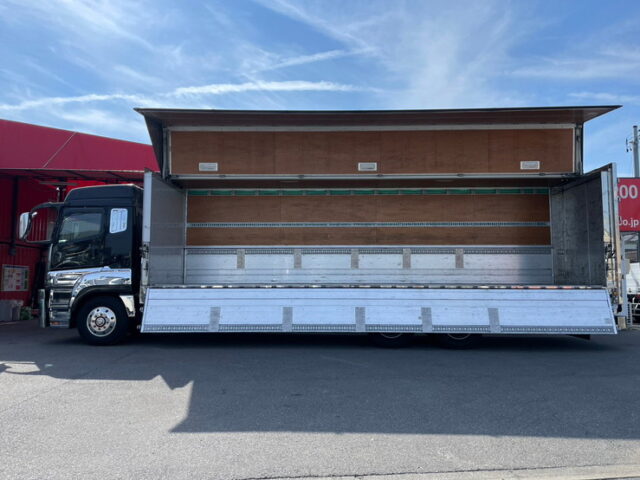 【1508】H22　スーパーグレート　ハイルーフ　ハイキャブ　ウィング　ステンレス多数　エアサス　木床