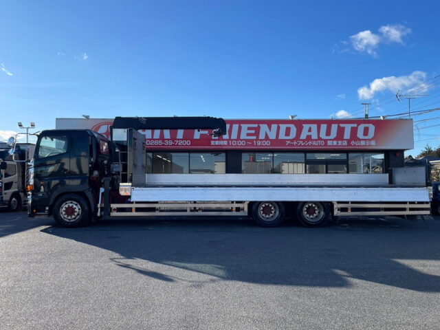 プロフィア　平ボディー　４段クレーン　ステンレス多数　　