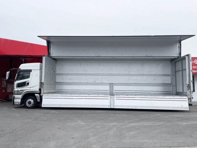 三菱ふそう　スーパーグレート　ハイルーフ　ウィング　エアサス　アルミホイール　木床