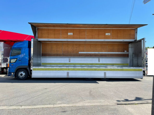 【869】H18　プロフィア　ハイルーフ　10輪ウィング　前後門工　ロッカーレールステンレス　7速MT