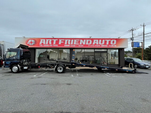 【992】H29　キャンター　積載車　3トン積　古河ユニックUC-35　ネオファイブ　積込角5度(乗り口3度)