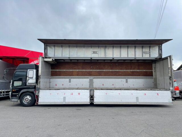 【1020】H14　ギガ　ハイルーフ　冷凍ウィング　1Mアオリ　10輪