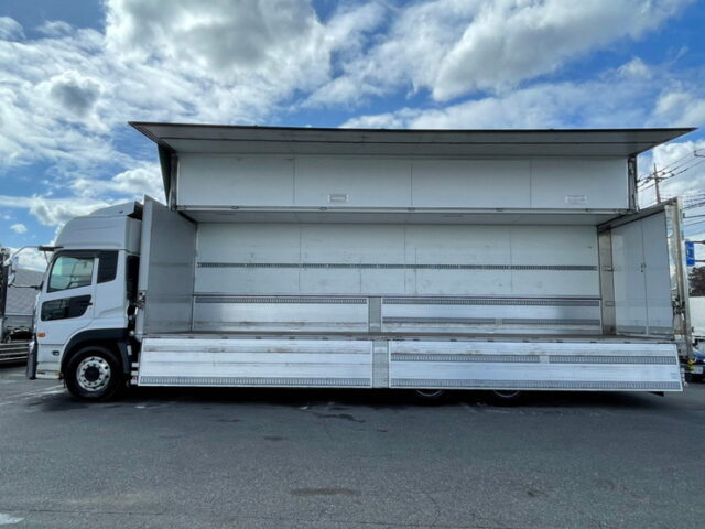 【1112】H29　クオン　ハイルーフ　ウィング　リア門口ステンレス　総輪エアサス