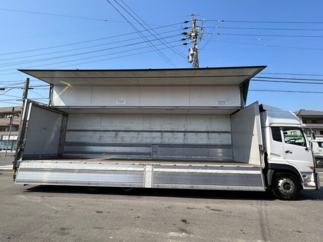 【1113】H29　クオン　ハイルーフ　ウィング　リア門口ステンレス　総輪エアサス