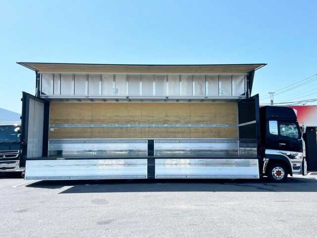 【1087】H29　クオン　ハイルーフ　ウィング　格納ゲート付　エアサス　木床