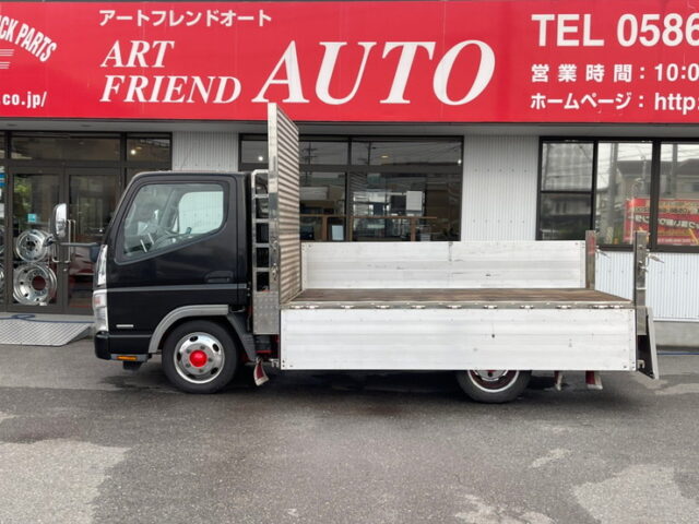 【1194】H21　キャンター　平ボデーアルミブロック　10尺　標準幅　ステンレスボデー　5速　130馬力