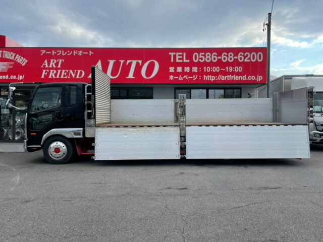 【1306】R1　ファイター　平ボデーアルミB　造りボディ　6200セミワイド　床鉄　低走行