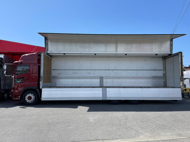 【1408】H30　17プロフィア　ハイルーフ　ウィング　10輪　ステンレス多数　木床　