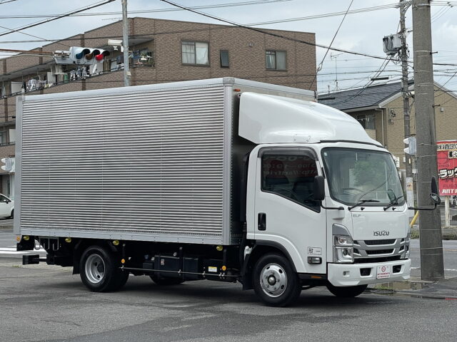 いすゞ　エルフ　アルミバン　低走行　ワイド　跳上ゲート　150馬力