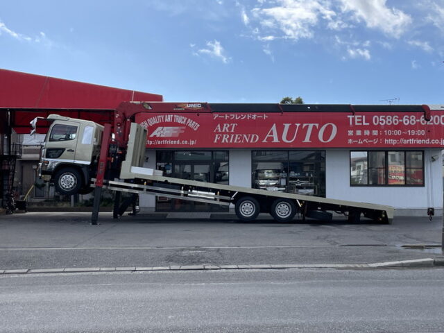 日野　17レンジャー　増トン　ハイジャッキセルフ　4段クレーン　ウィンチ付