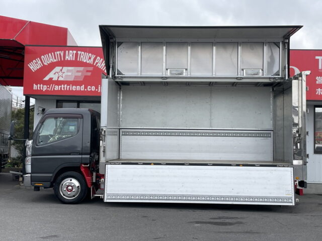 ブルーテックキャンター　ワイドロング　ウィング　架装多数　リア門口ステンレス