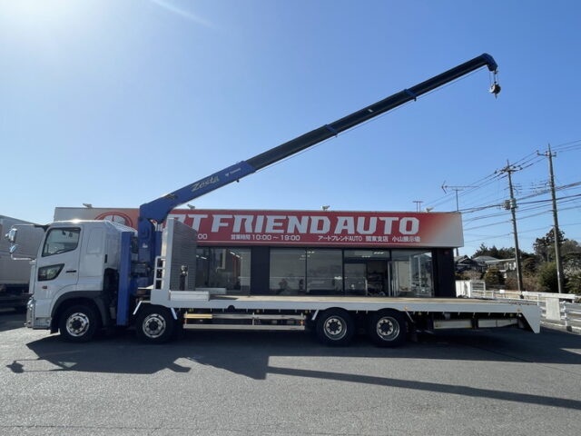 日野：プロフィア：ハイジャッキセルフ：アルミホイール：ステンレスサイドバンパー：TADANO４段クレーン