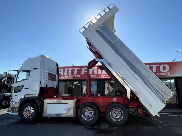 日野：17プロフィア：ダンプ：ハイルーフ：Ｌゲート：アルミホイール：メッキ多数