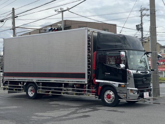 日野：17レンジャー：ハイルーフ：増トン：冷凍バン：エアサス：ジョロ4キーストン