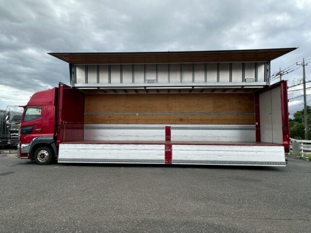 日野：17プロフィア：ハイルーフ：ウィング：メッキ多数：格納パワーゲート