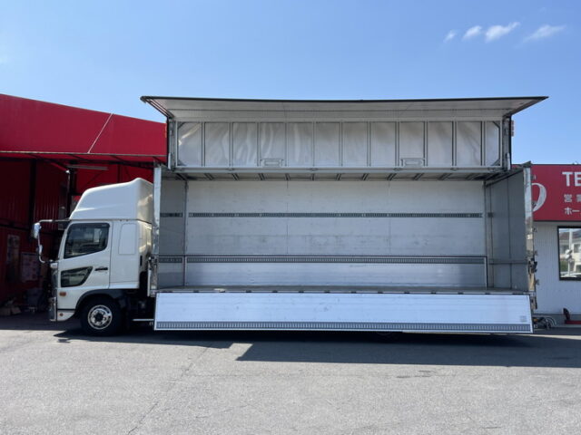 日野：17レンジャー：ハイルーフ：ウィング：7200ワイド：ステンレス多数：エアサス