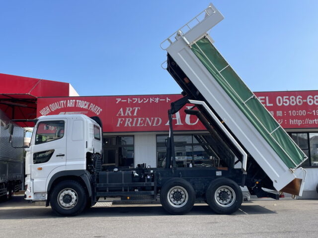 日野：17プロフィア：ダンプ：53×22：自重計：リアゲートエアーロック