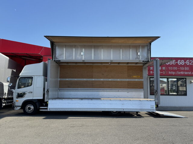 日野：17レンジャー：ハイルーフ：ウィング：6200ワイド：エアサス：跳上パワーゲート