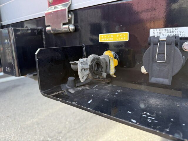 トレクス：平床セミトレーラー：アオリ20㎝：5方開：3軸：板バネ：最大積載量28.500㎏