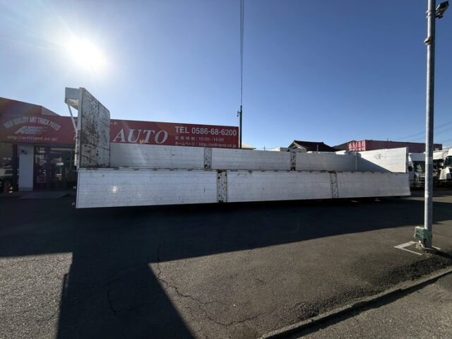 日本トレクス:トレーラー:平ボデー:アルミブロック:1Mアオリ:リフトアクスル:中残し