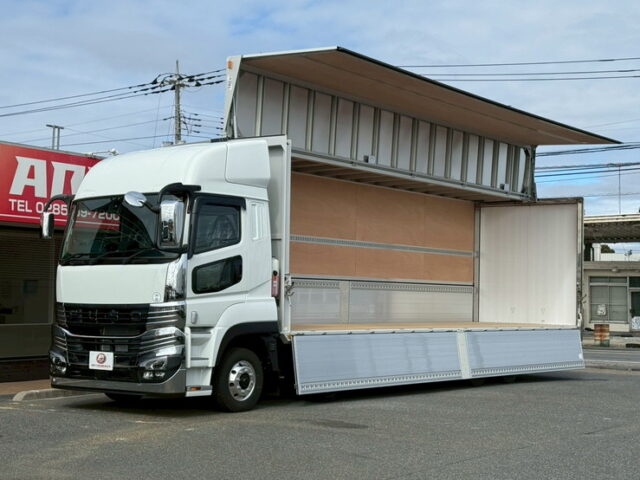 24スーパーグレート:スーパーハイルーフ:ウィング:アルミホイール:リア門口ステンレス