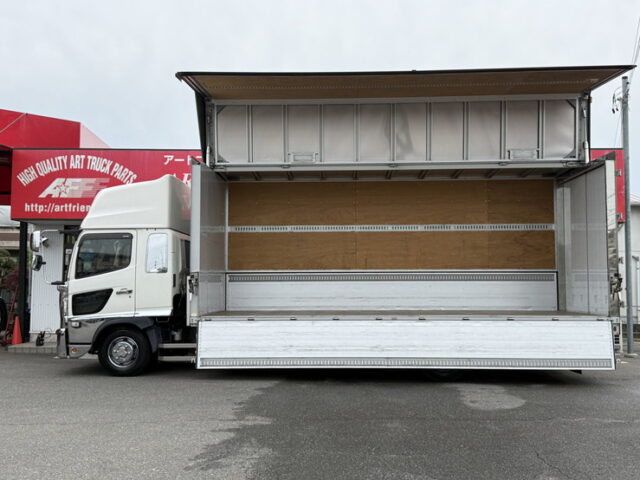 日野：17レンジャー：ハイルーフ：ウィング：6200ワイド：リア門口ステンレス