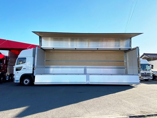 【553】日野　17プロフィア　ハイルーフ　ウィング　格納ゲート　門口ステンレス