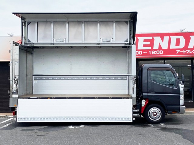 【596】ふそう　キャンター　ウィング　ワイド　門口ステンレス　150馬力