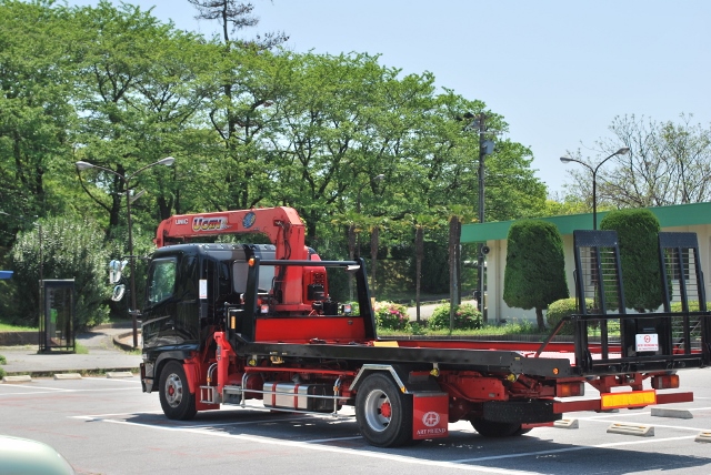 【110】H18　日野　レンジャープロ　４段ユニック付きセルフローダー