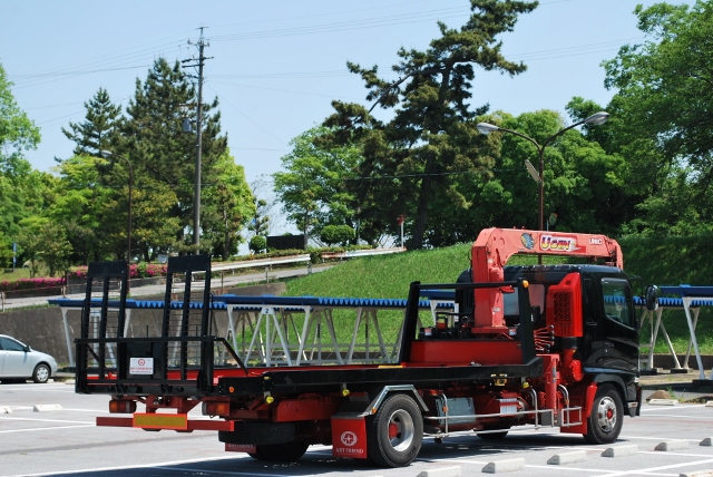 【110】H18　日野　レンジャープロ　４段ユニック付きセルフローダー
