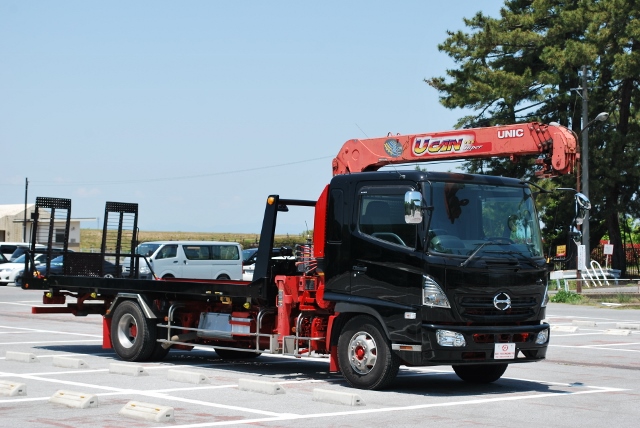 【110】H18　日野　レンジャープロ　４段ユニック付きセルフローダー