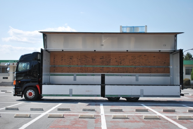 【9】Ｈ２５　日野　グランドプロフィア　アルミウィング　ハイルーフ　中低床　リアエアサス