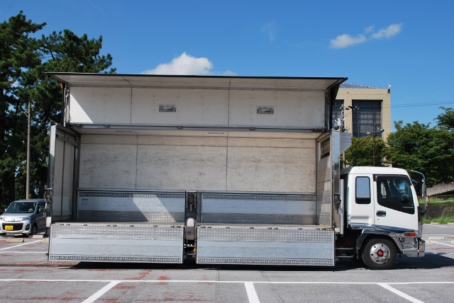 Ｈ19　いすゞ　フォワード　冷凍ウィング　格納ＰＧ付