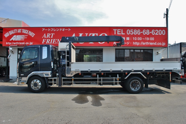【250】三菱ふそうファイター　増トン　平ボデー　クレーン付